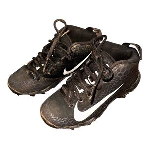 Nike Trout 5 Kids Black Baseball or T-Ball Hi-Top Cleats size 12C